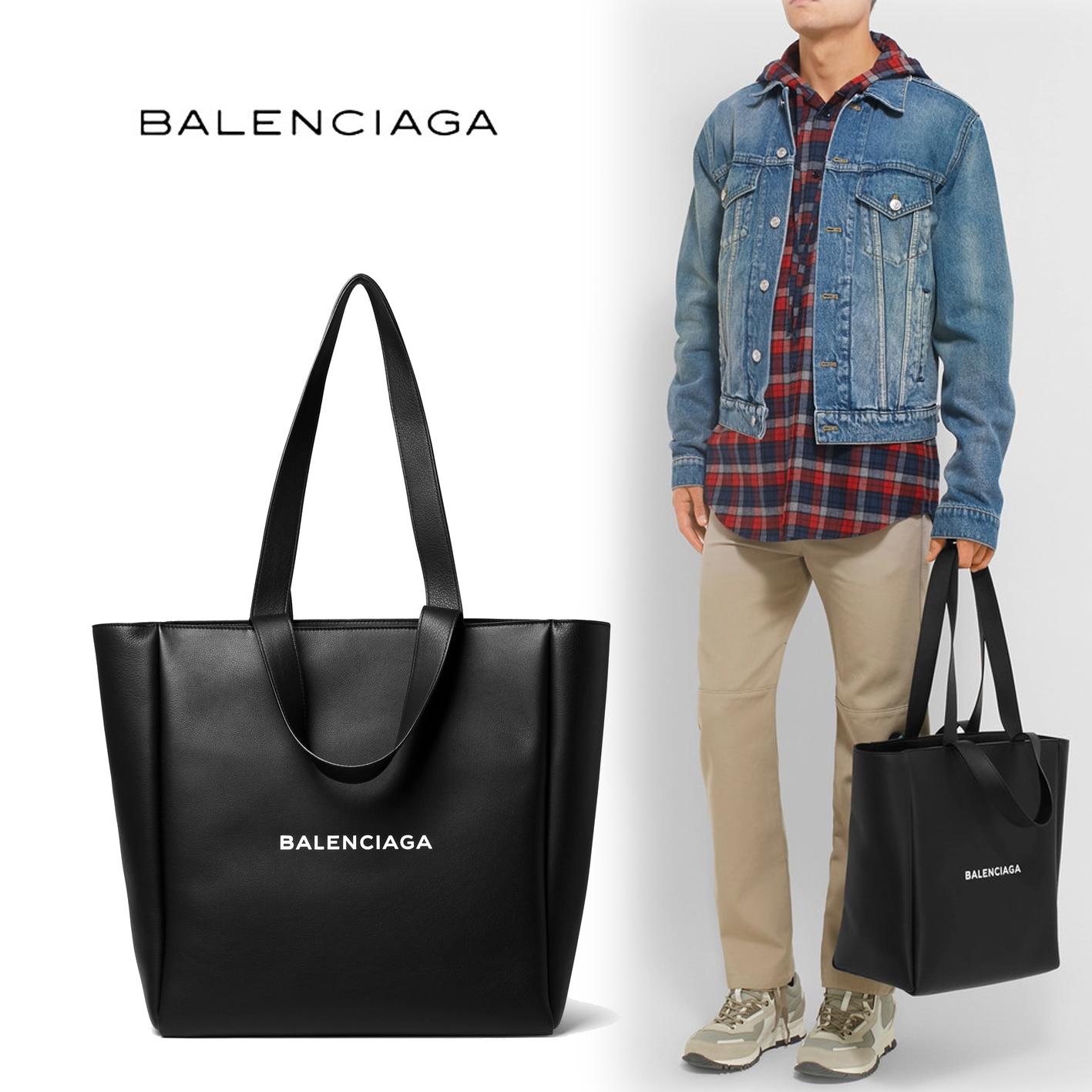 【バレンシアガスーパーコピー BALENCIAGA】17/18AW新作 ロゴトートバックM ブラック(BLACK)4853301